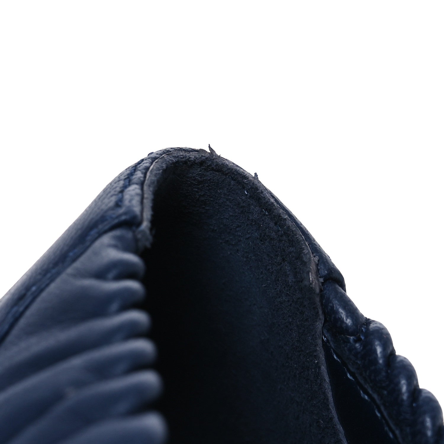 Chanel Lambskin Ruched CC Cap Toe Ballerina Flats 39.5 Navy Blue 10 of 10
