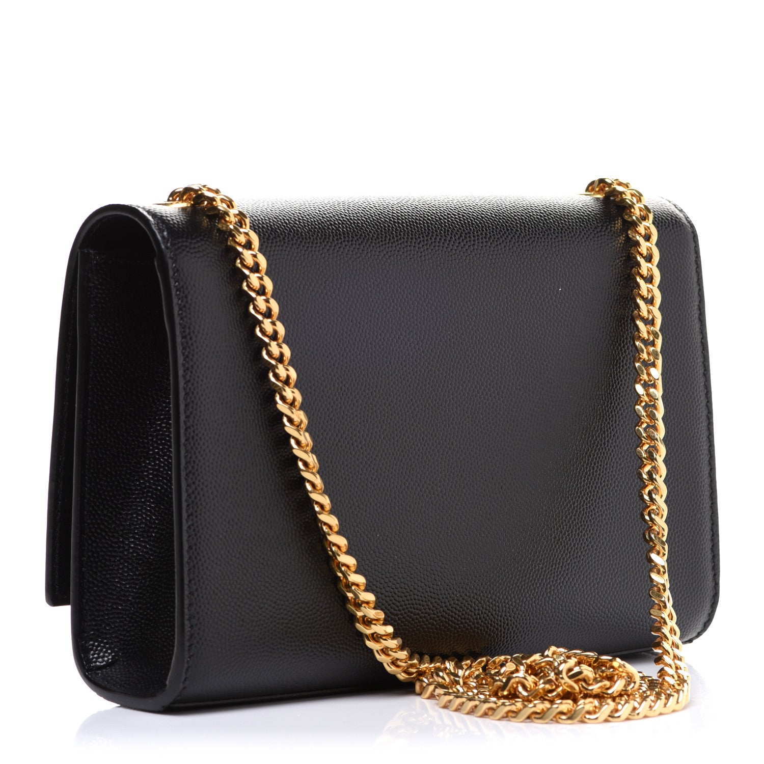 Saint Laurent Grain De Poudre Small Monogram Kate Satchel Black 3 of 10