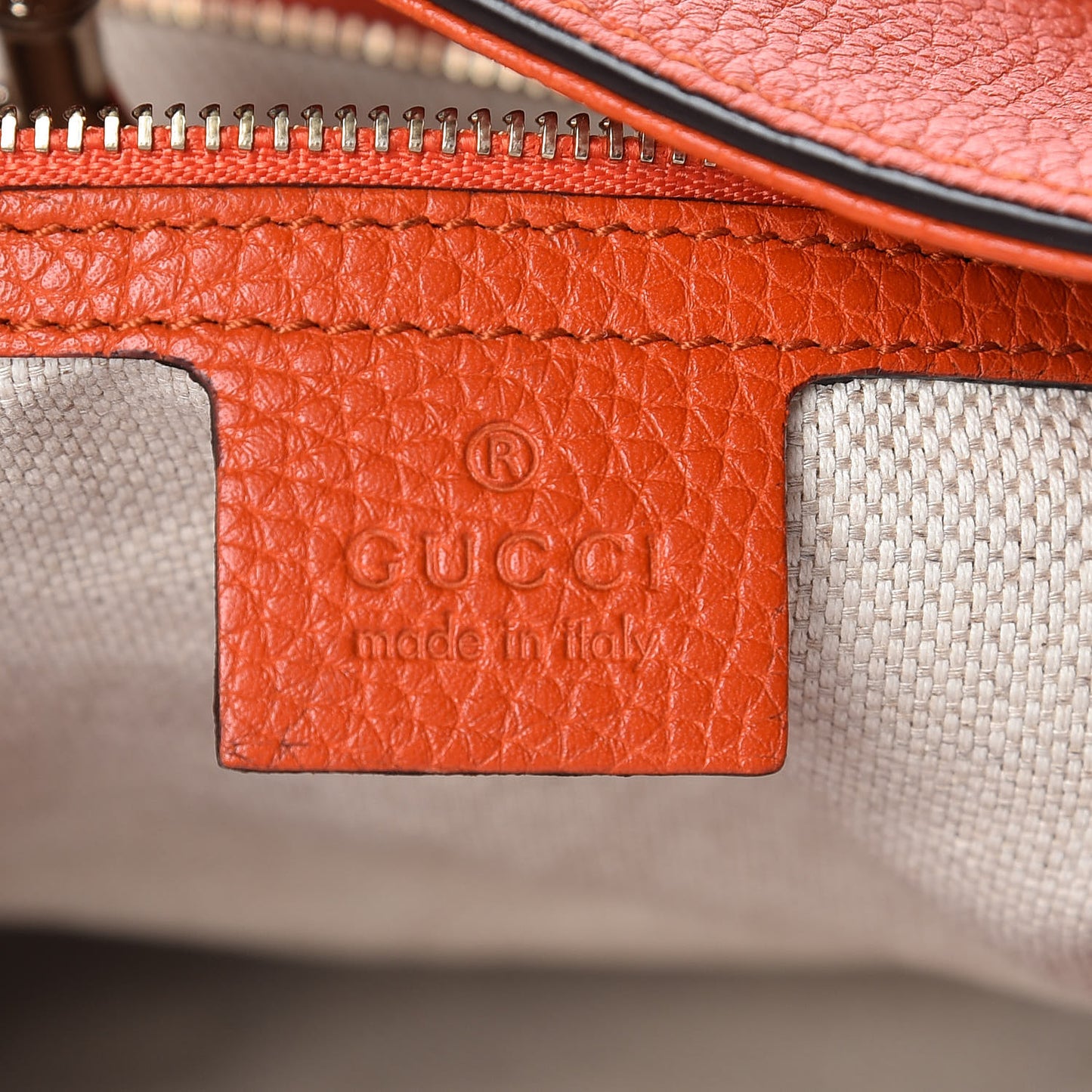 Pebbled Calfskin Medium Soho Chain Shoulder Bag Sun Orange