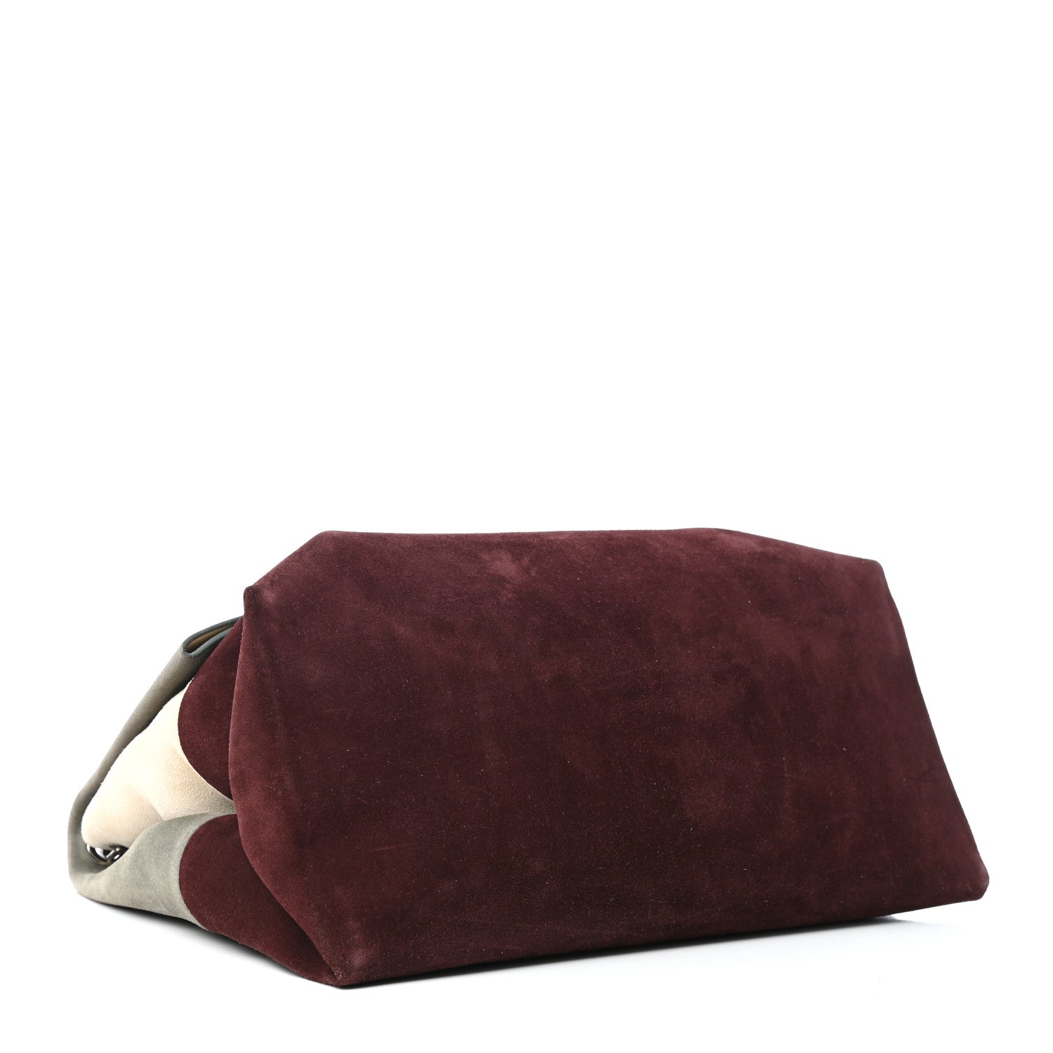 Celine Suede All Soft Shoulder Bag Smoke Burgundy 4 of 9