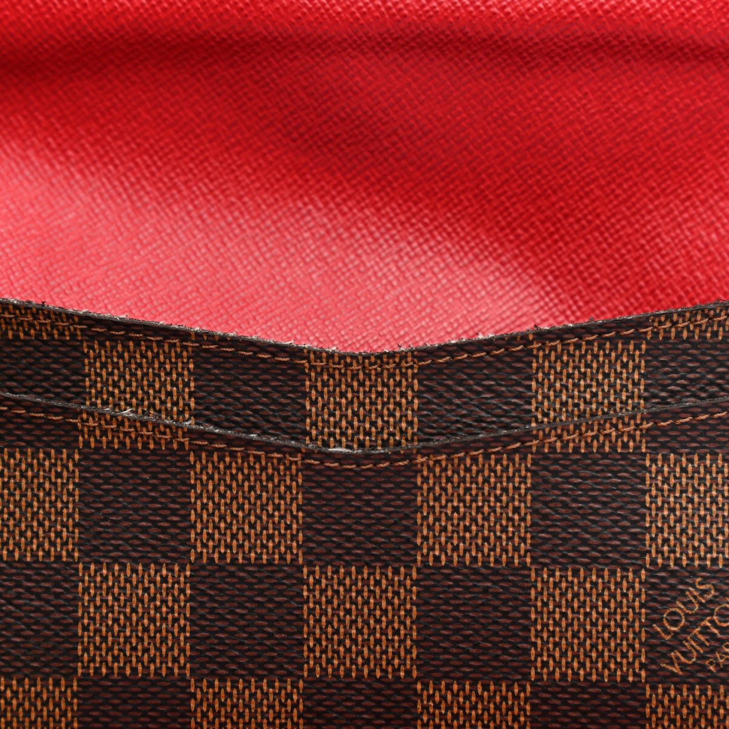 Damier Ebene Josephine Wallet Red