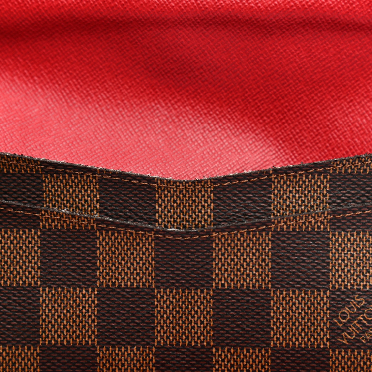 Louis Vuitton Damier Ebene Josephine Wallet Red 9 of 10