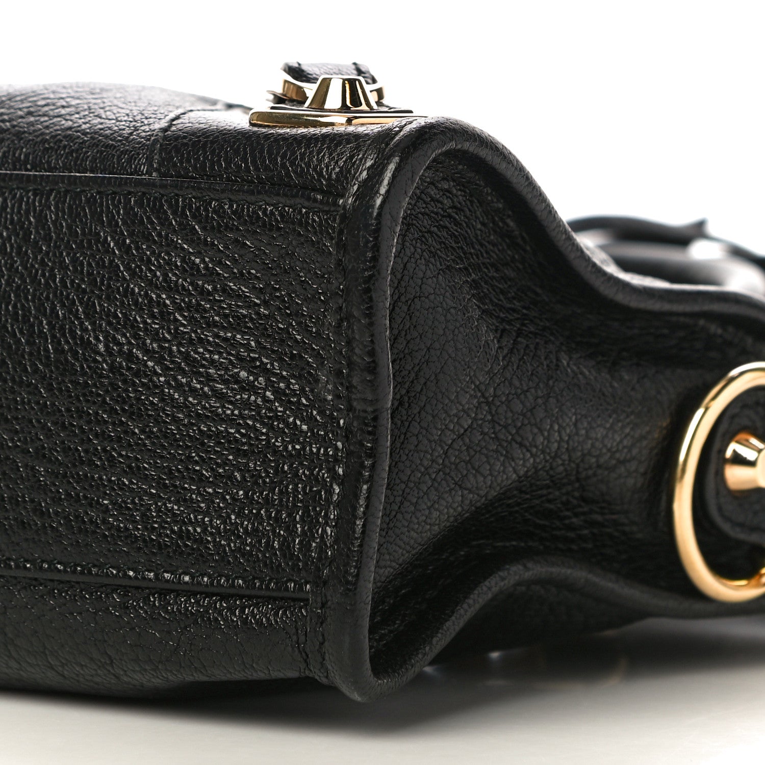 Balenciaga Chevre Gold Metallic Edge Hardware Mini City Black 10 of 10