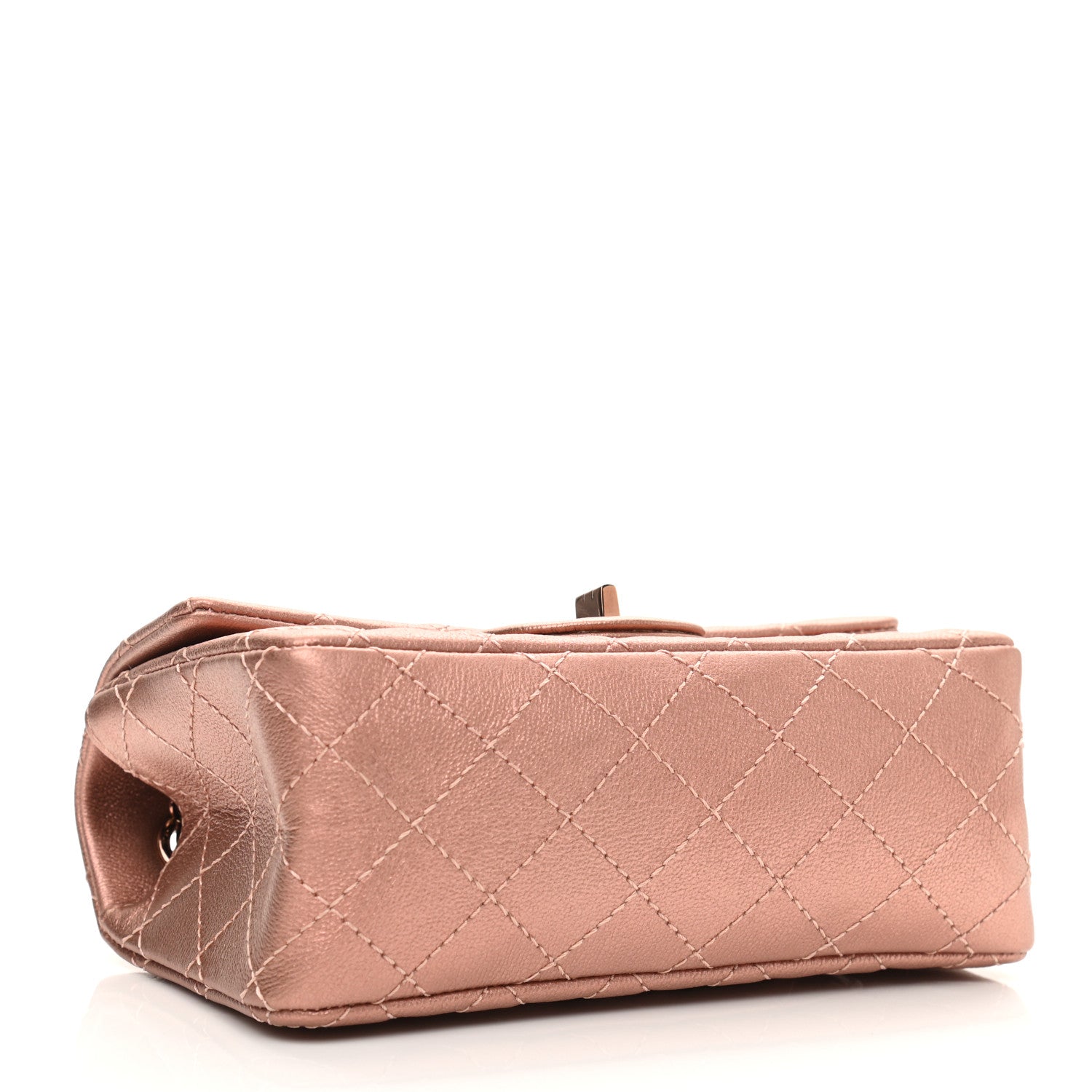 Chanel Metallic Grained Calfskin Quilted 2.55 Reissue Mini Flap Copper Pink 4 of 11