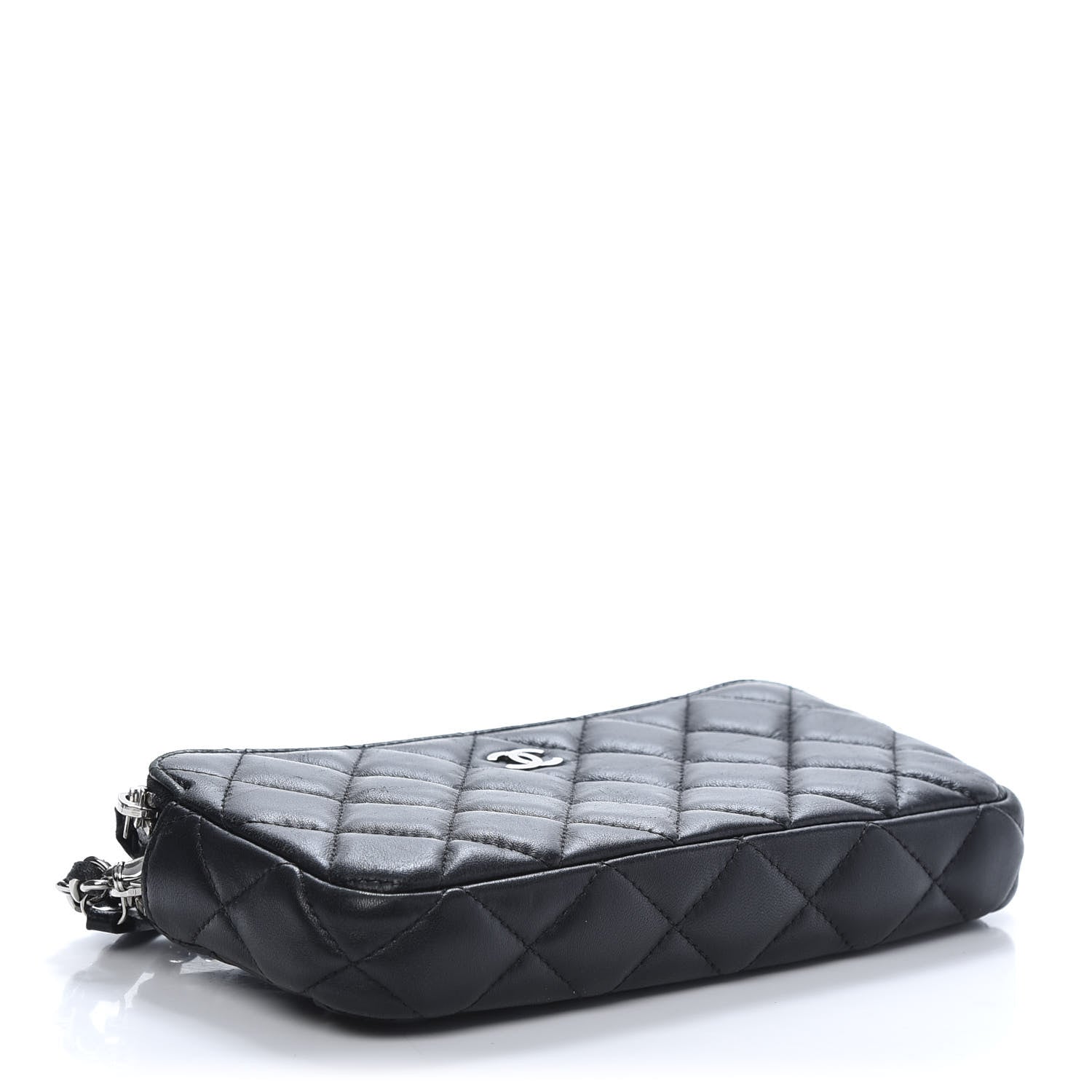 Chanel Lambskin Quilted Small Clutch With Chain Black 4 of 14