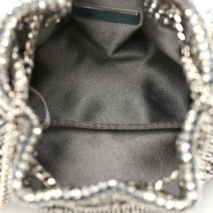 Jimmy Choo Satin Crystal Embellished Micro Bon Bon Bag Silver 5 of 9