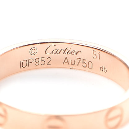 Cartier 18K Pink Gold 3.5mm LOVE Wedding Band Ring 51 5.75 4 of 5