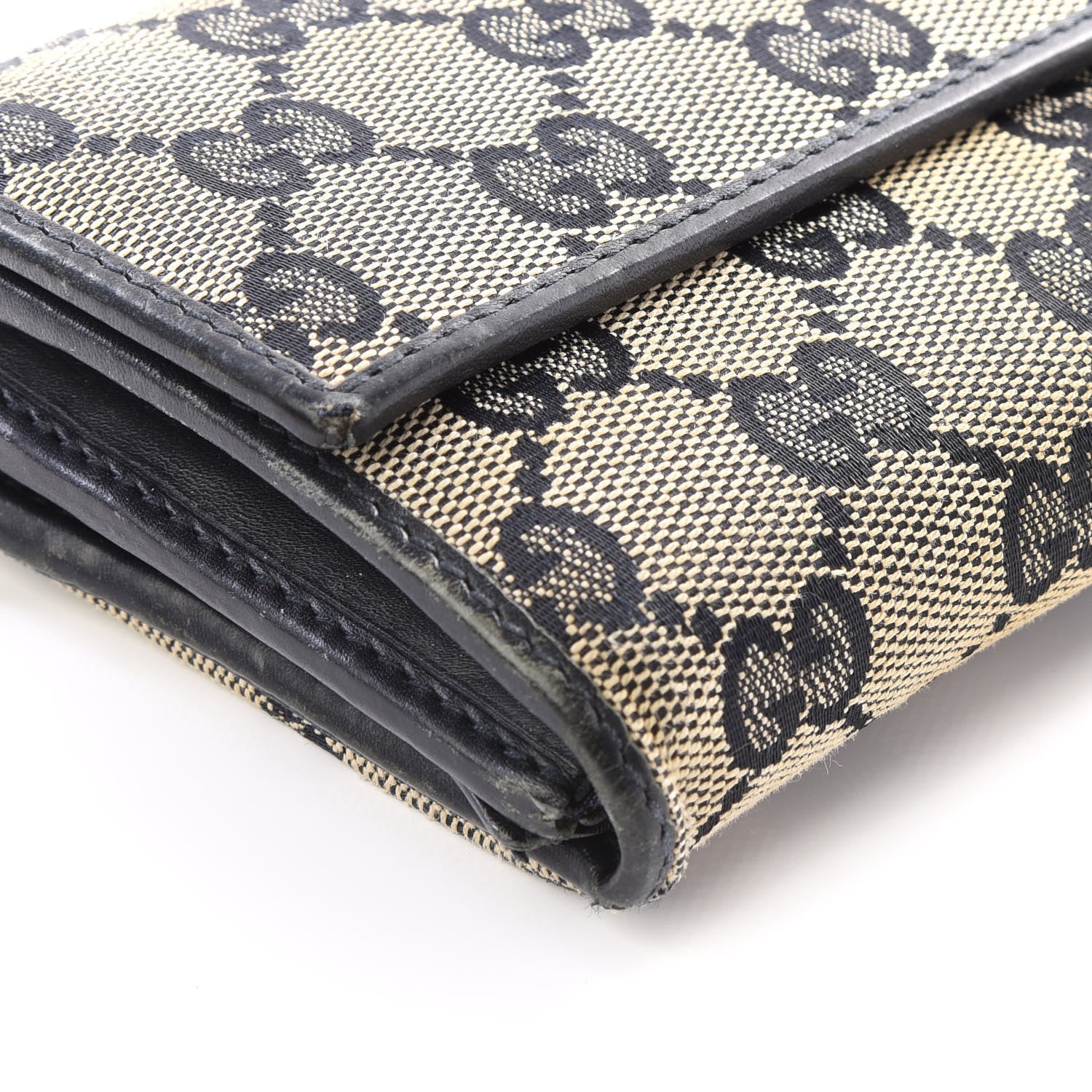 Gucci GG Supreme Monogram Dice Chain Wallet Beige Blue 5 of 14
