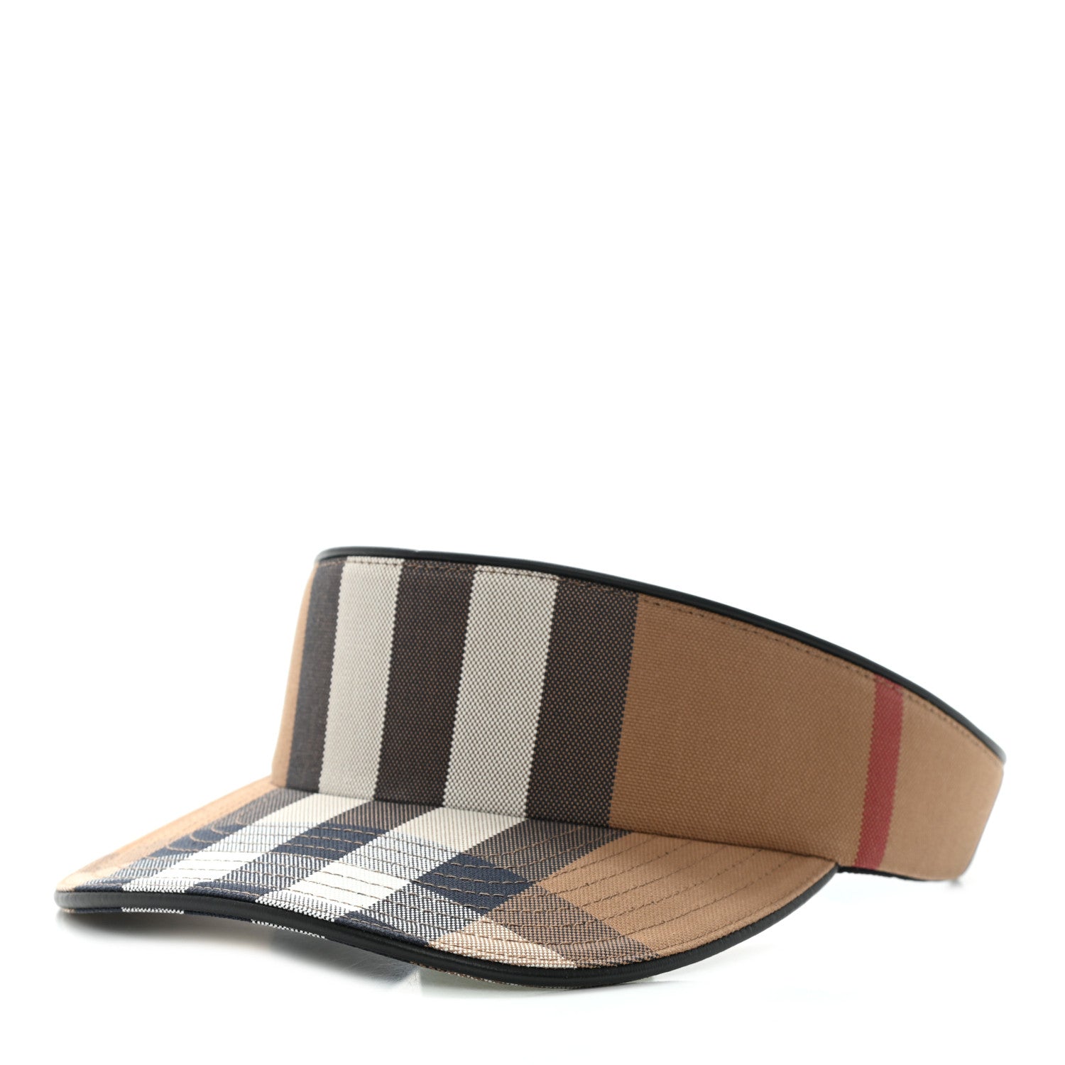 Burberry Canvas Giant Check Visor L Birch Brown 1 of 7