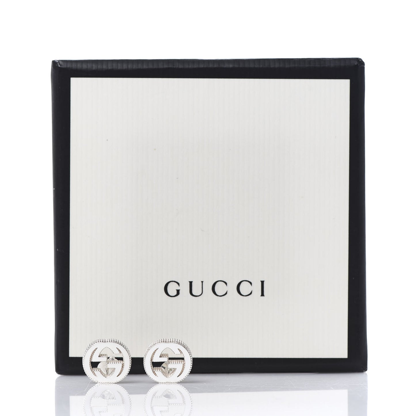 Sterling Silver Interlocking G Stud Earrings