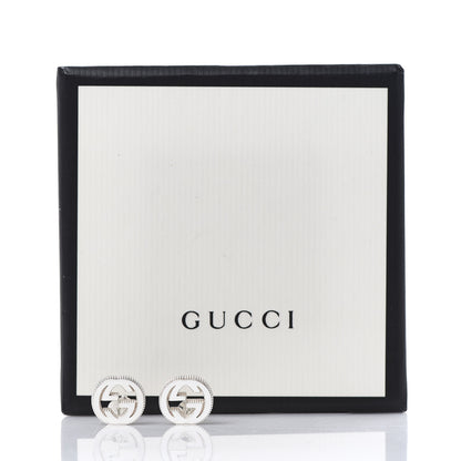 Gucci Sterling Silver Interlocking G Stud Earrings 4 of 4