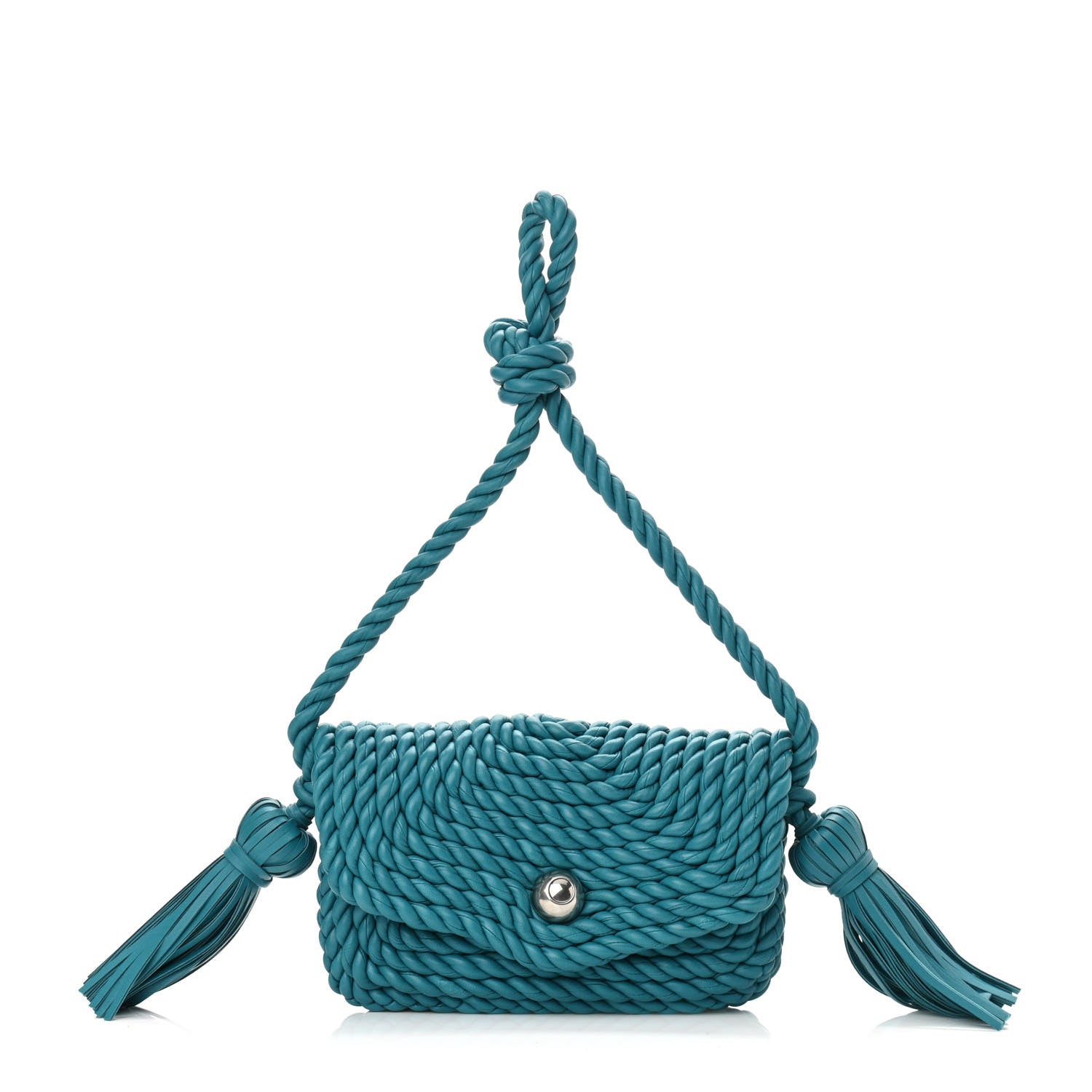 Bottega Veneta Lambskin Torchon Tasseled Twisted Shoulder Bag Blaster 1 of 10