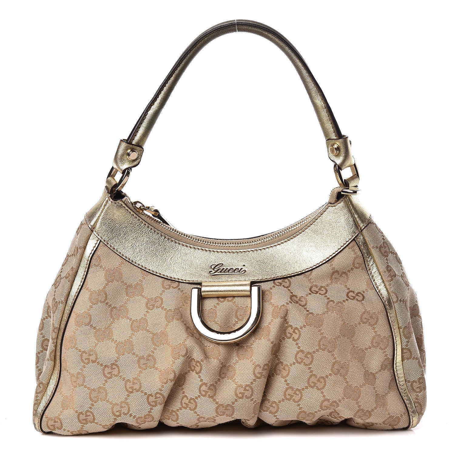 Gucci Monogram Medium D Gold Ring Hobo Gold 1 of 14
