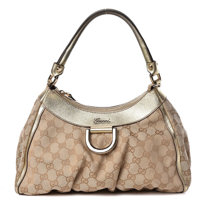 Gucci Monogram Medium D Gold Ring Hobo Gold 1 of 14