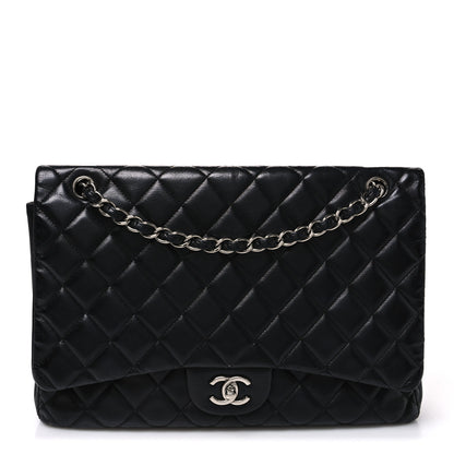 Chanel Lambskin Quilted Maxi Double Flap Black 1 of 11