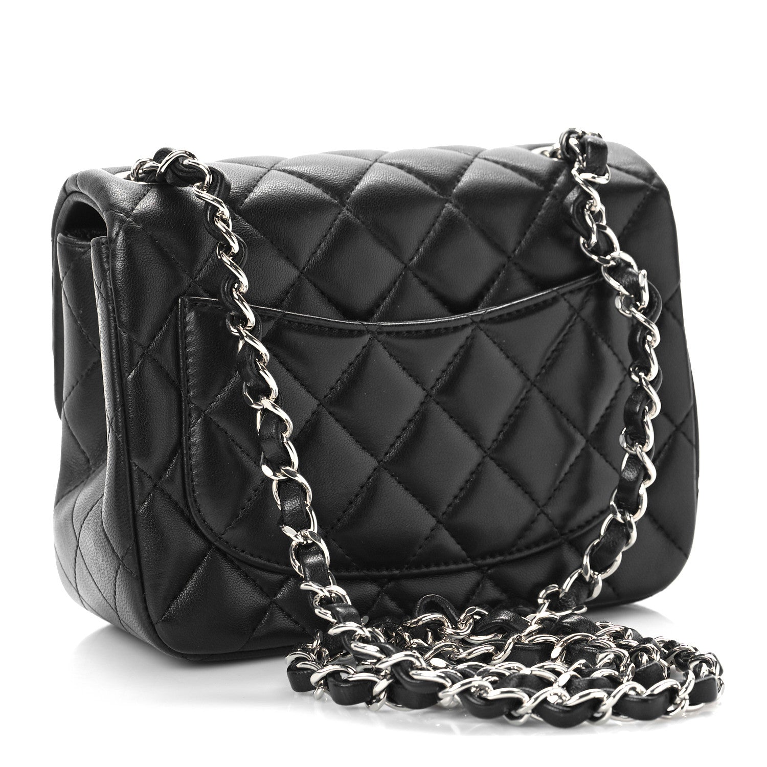 Chanel Lambskin Quilted Mini Square Flap Black 3 of 10