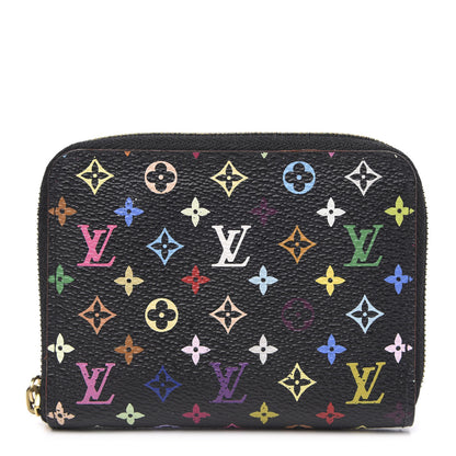 Louis Vuitton Monogram Multicolor Zippy Coin Purse Black Grenade 1 of 8