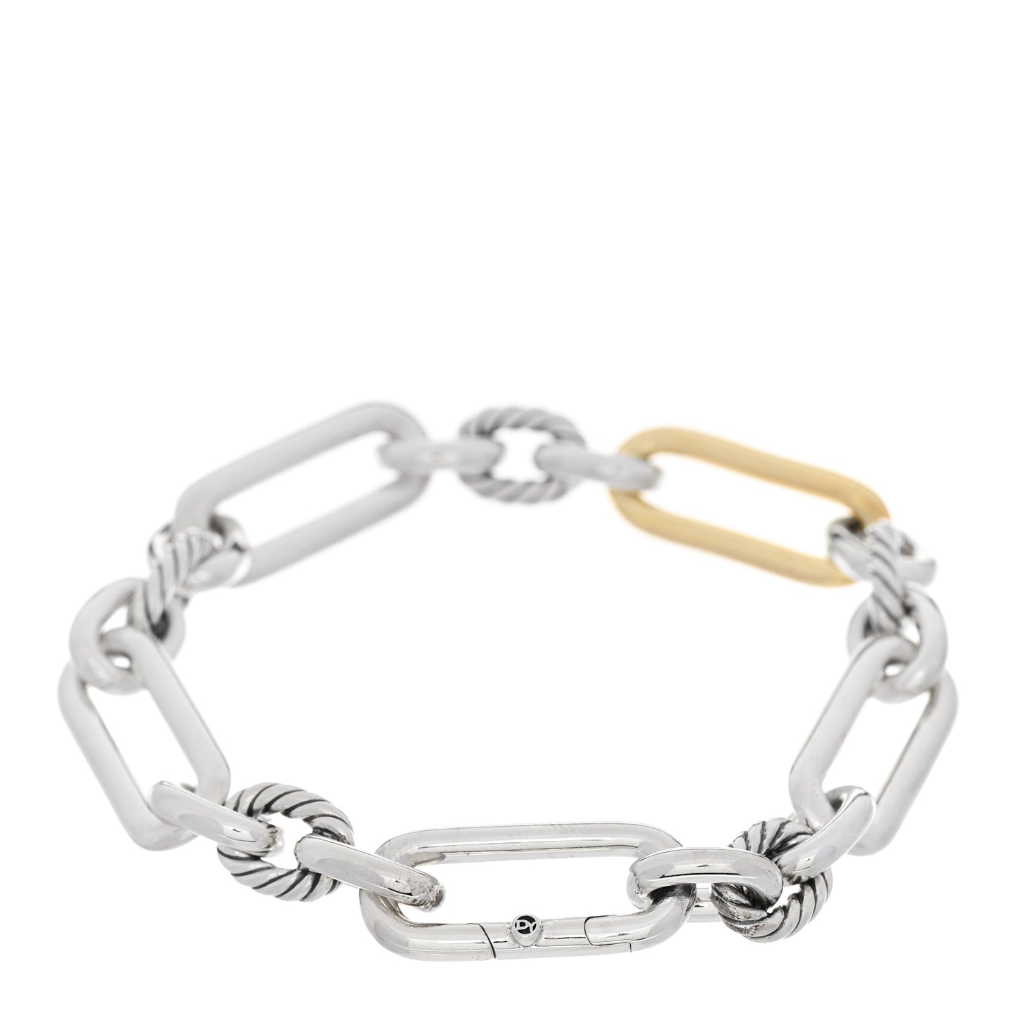 Sterling Silver 18K Yellow Gold Lexington Chain Bracelet