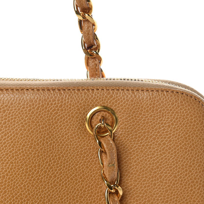 Chanel Caviar Flap Shoulder Bag Beige 13 of 16