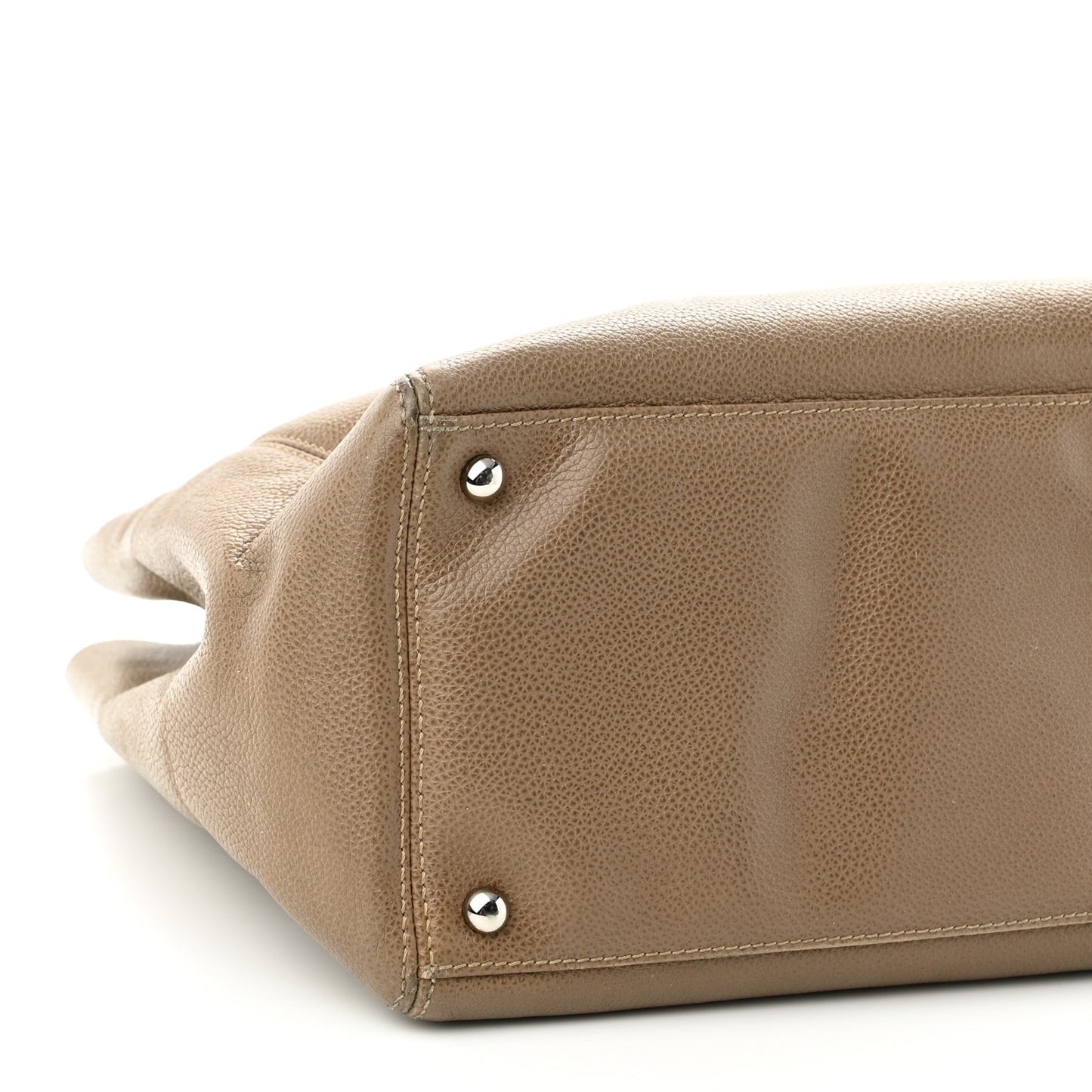 Calfskin Cerf Executive Shopper Tote Light Brown