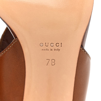 Gucci Monogram Womens Thong Heel Sandals 7 Brown 6 of 8