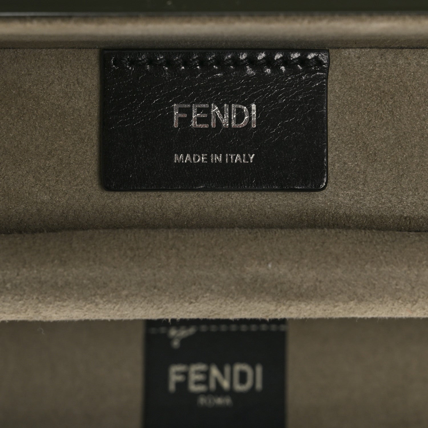 Fendi PVC Calfskin Mini Baguette Trunk Military Sunflower 5 of 8