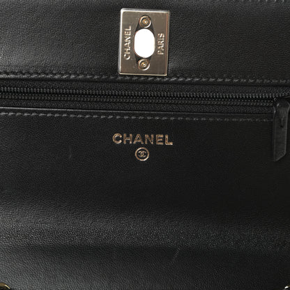 Chanel Lambskin Quilted Trendy CC Wallet On Chain WOC Black 6 of 14