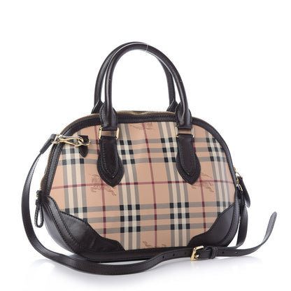 Burberry Haymarket Check Small Orchard Bowling Bag Chocolate 3 of 11