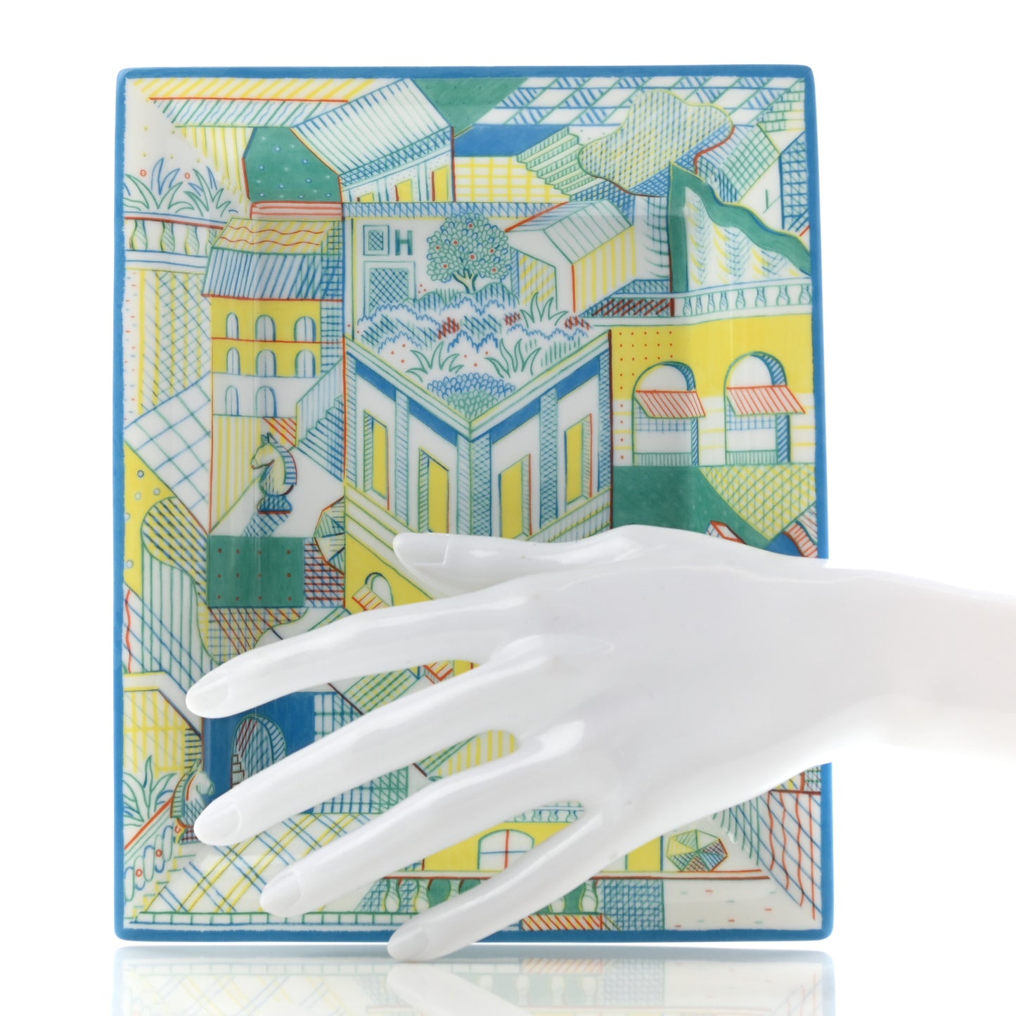Limoges Porcelain Les Cavaliers Change Tray