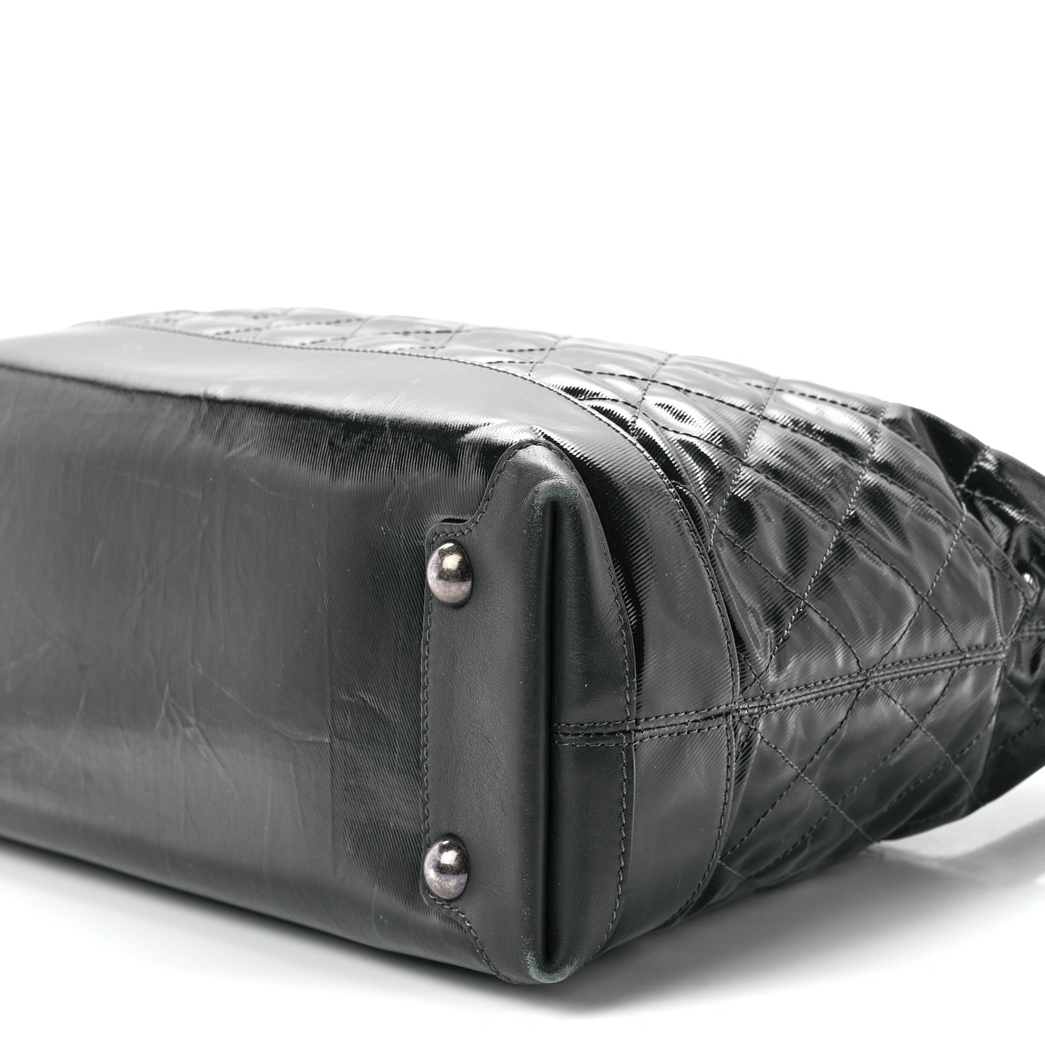 Chanel Calfskin Coated Canvas Quilted Tote Black 11 of 11