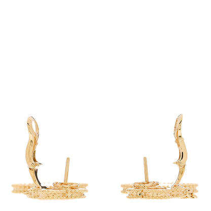 Van Cleef & Arpels VAN CLEEF & ARPELS 18K Yellow Gold Mother of Pearl 2 Motifs Magic Alhambra Earrings 3 of 5