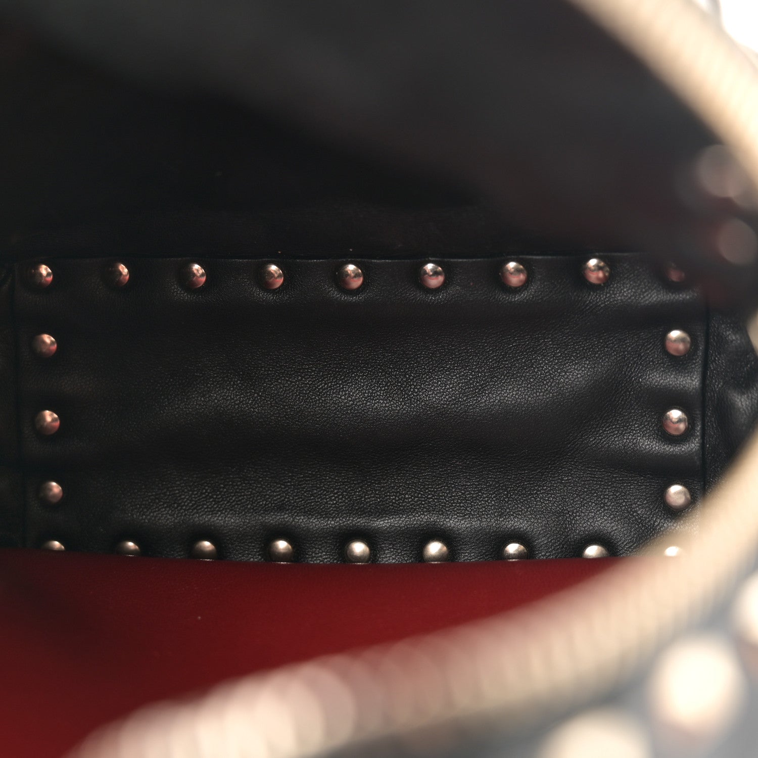 Valentino Garavani Lambskin VLTN Print Quilted Mini Rockstud Spike Backpack Black 5 of 11