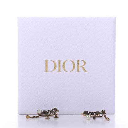Christian Dior Metal Pearl J'Adior Earrings Aged Gold 5 of 5