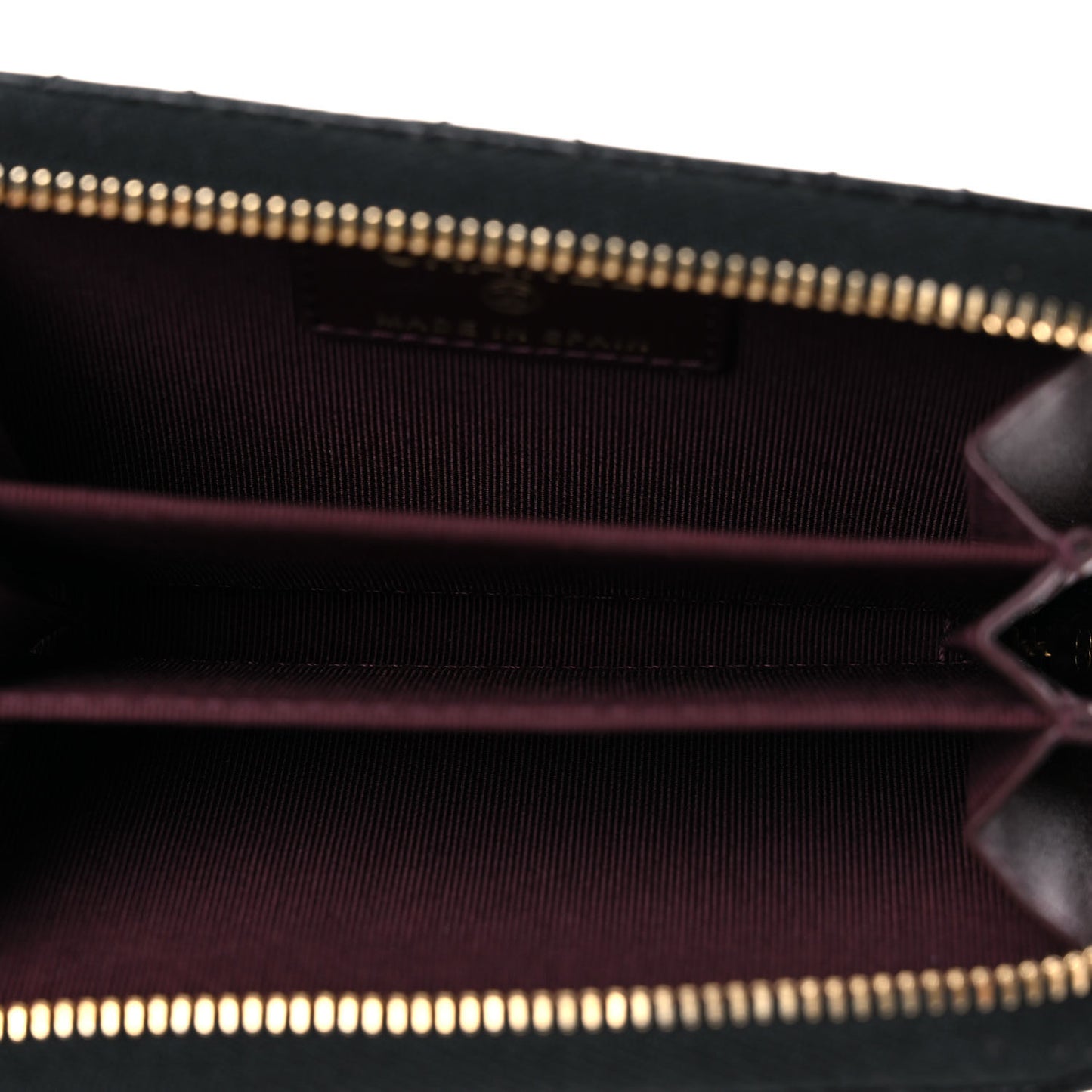 Caviar Quilted Zip Coin Purse Black