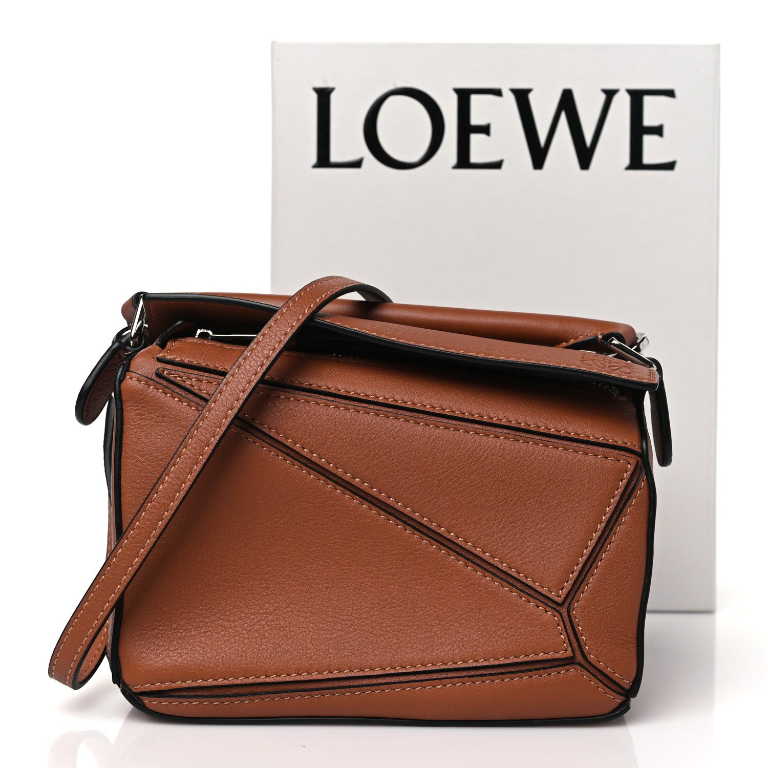 Loewe Calfskin Mini Puzzle Bag Tan 10 of 10