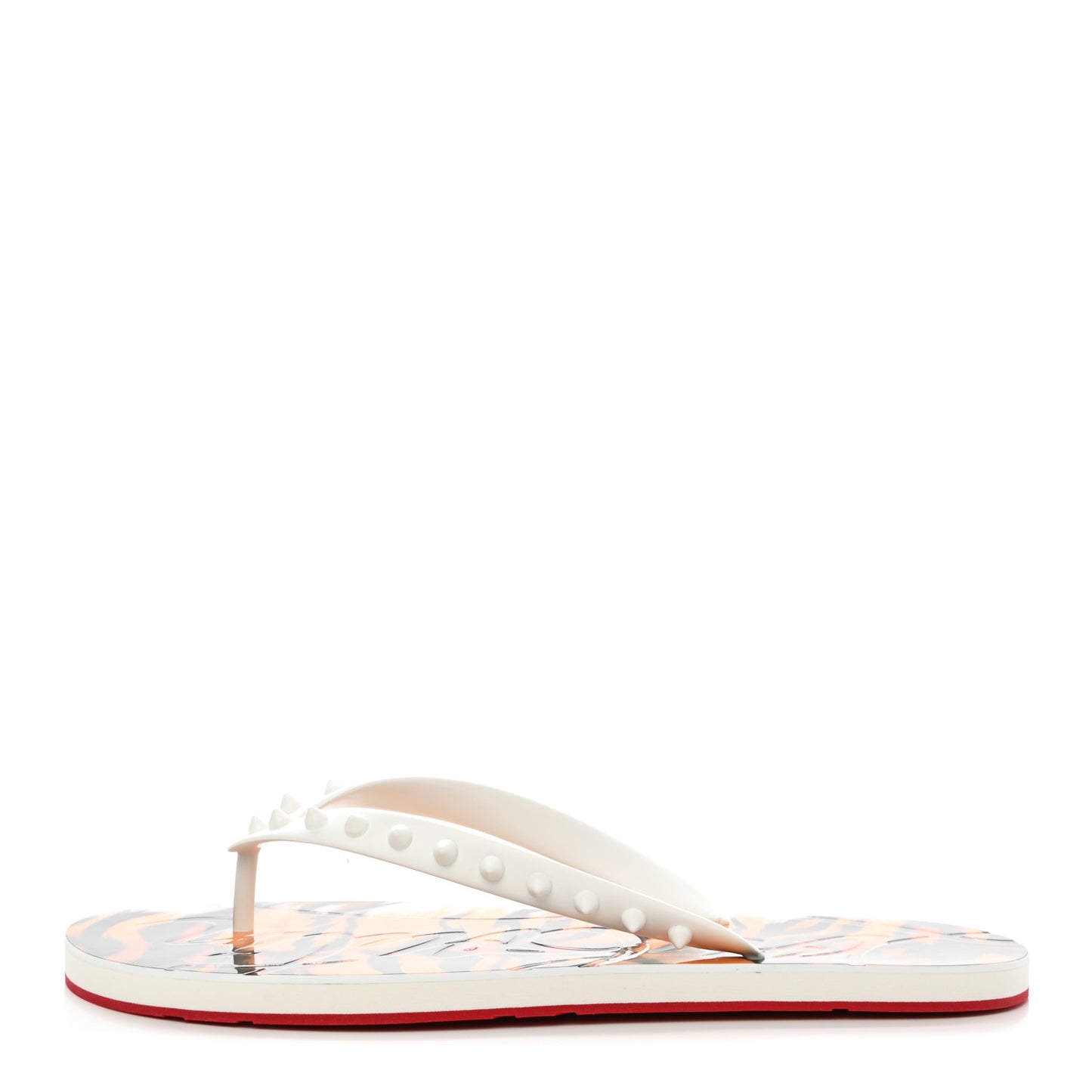 Rubber Spike Bengale Loubi Donna Flip Flop 44 White Multicolor