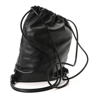 Saint Laurent Lambskin Teddy Drawstring Bag Black 4 of 11