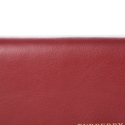 Burberry Calfskin House Check Continental Wallet Red 7 of 9