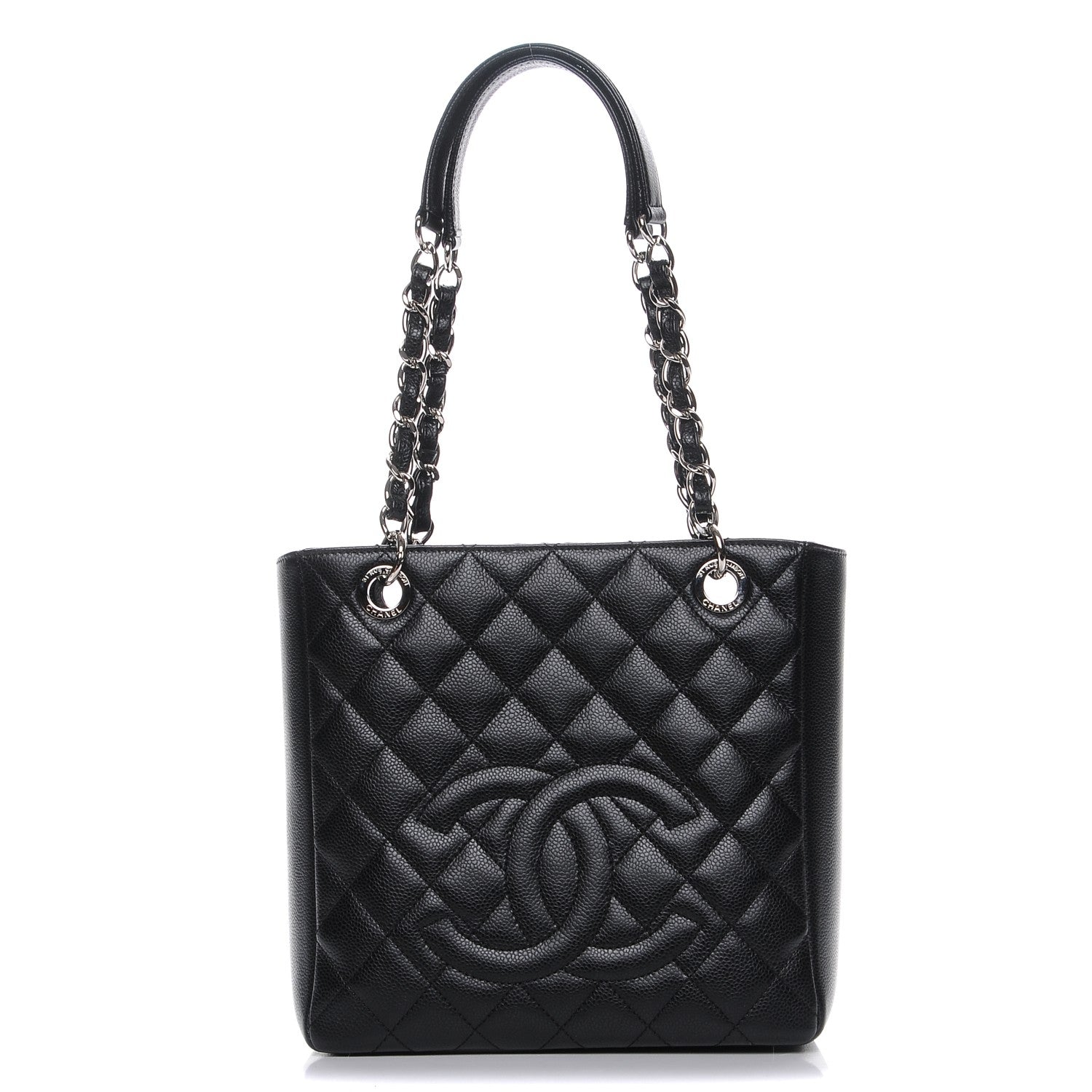 Chanel Caviar Quilted Petit Shopping Tote PST Black 1 of 8