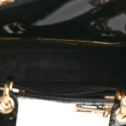Christian Dior Patent Cannage Small Lady Dior Black 4 of 6