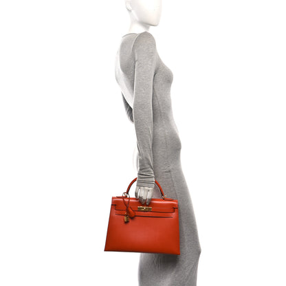 Hermes Box Kelly Sellier 32 Orange 2 of 10
