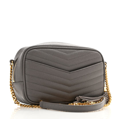 Saint Laurent Grain De Poudre Matelasse Monogram Mini Lou Camera Bag Fog 3 of 10