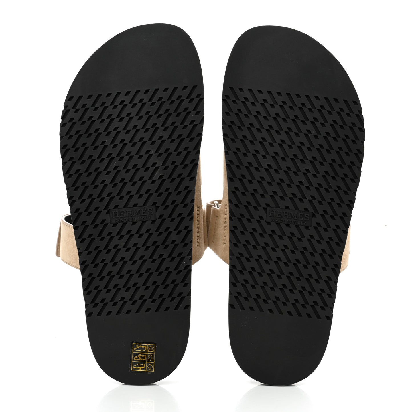 Suede Goatskin Mens Chypre Sandals 42.5 Beige Argile