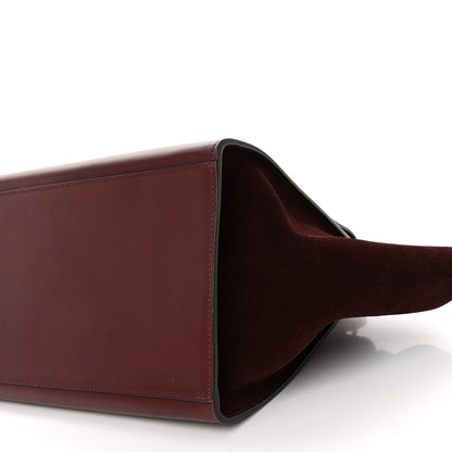 Celine Smooth Calfskin Suede Medium Trapeze Burgundy 9 of 10