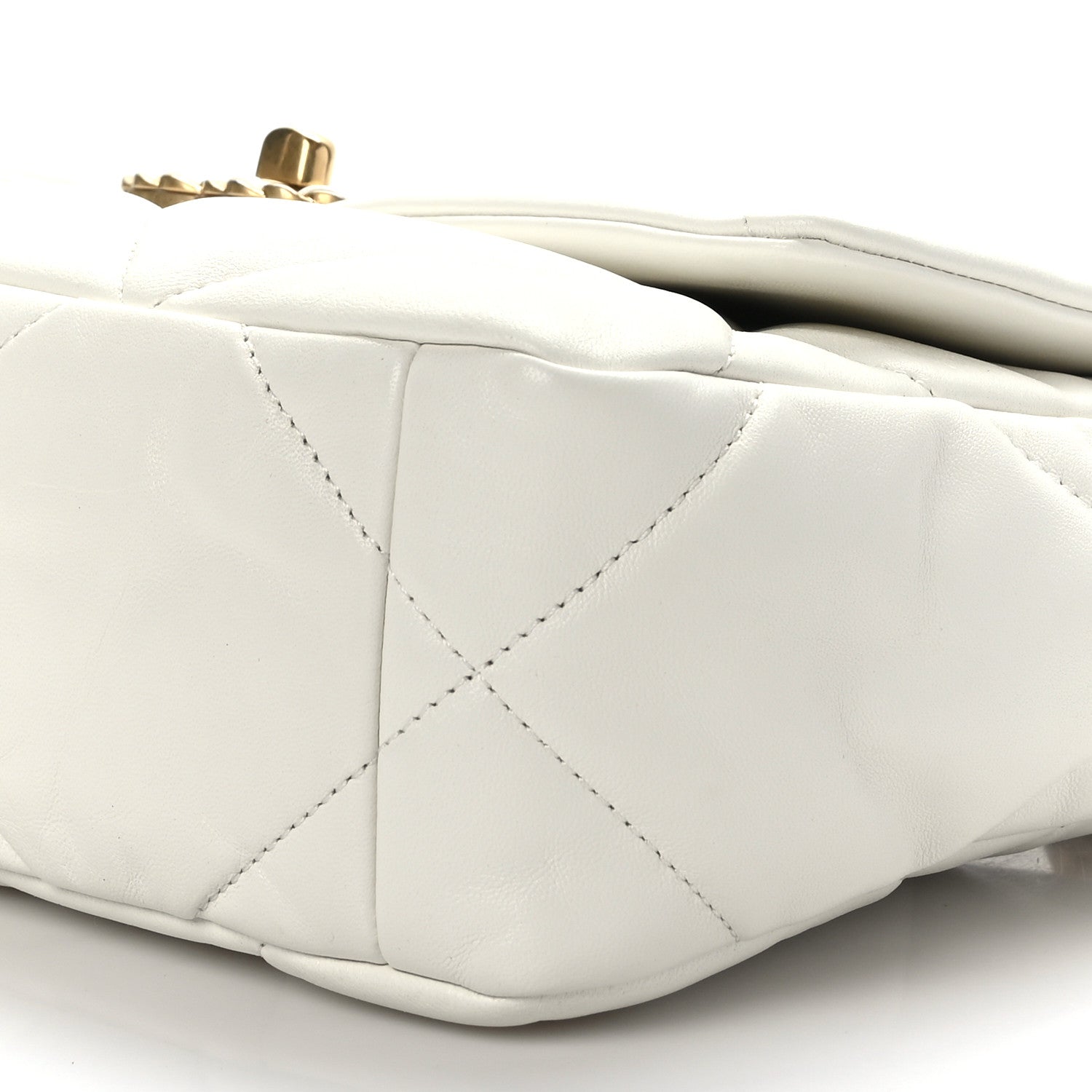 Chanel Lambskin Quilted Medium Chanel 19 Flap White 9 of 9