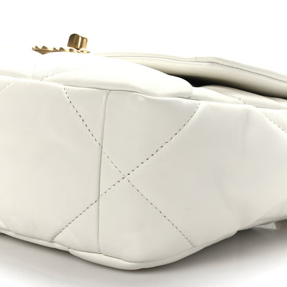 Chanel Lambskin Quilted Medium Chanel 19 Flap White 9 of 9