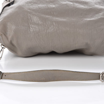 MCM Calfskin Monogram Shoulder Bag Taupe 16 of 23