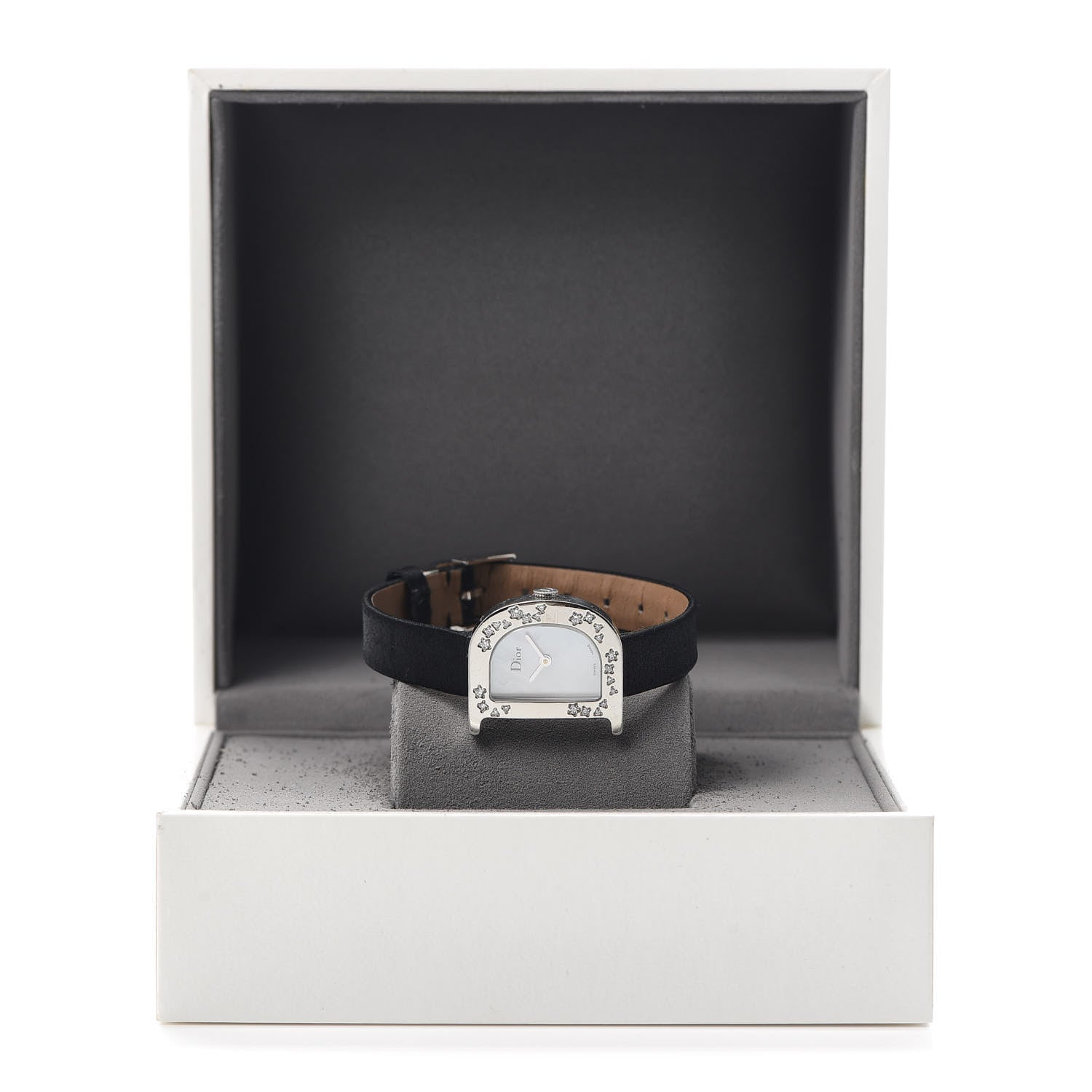 Christian Dior Stainless Steel Satin Diamond Mother of Pearl 22mm Lady D Quartz Watch 5 of 5