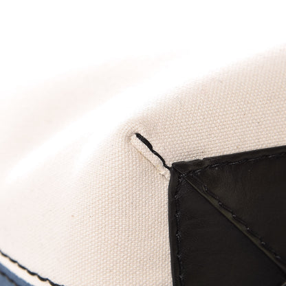 Celine Canvas Small Twisted Cabas Beige Blue 12 of 12