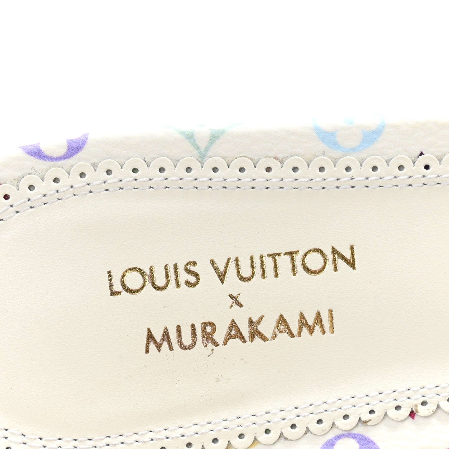 LV X TM Monogram Multicolor 6AM Flat Mule Sandals 38 White Multicolor